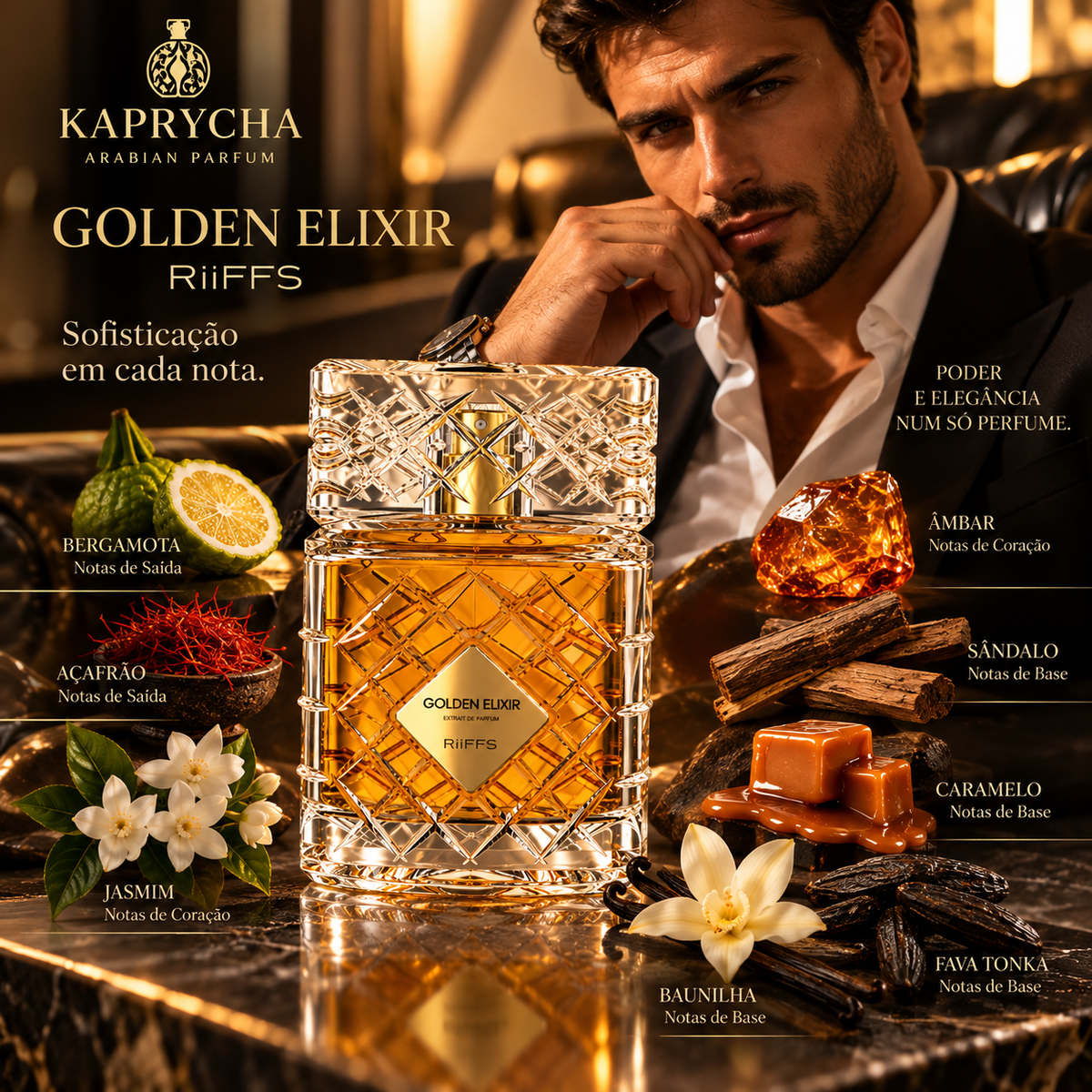 Riiffs Golden Elixir Eau de Parfum 100ml Unisexo