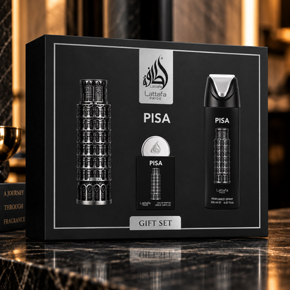 Lattafa Gift Set Pisa 4 pc Masculino
