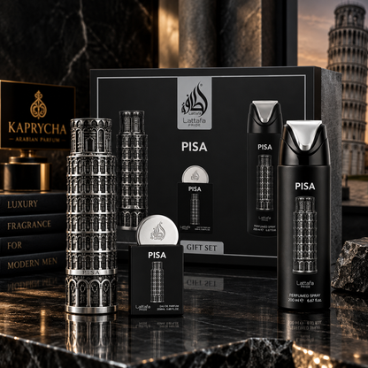 Lattafa Gift Set Pisa 4 pc Masculino