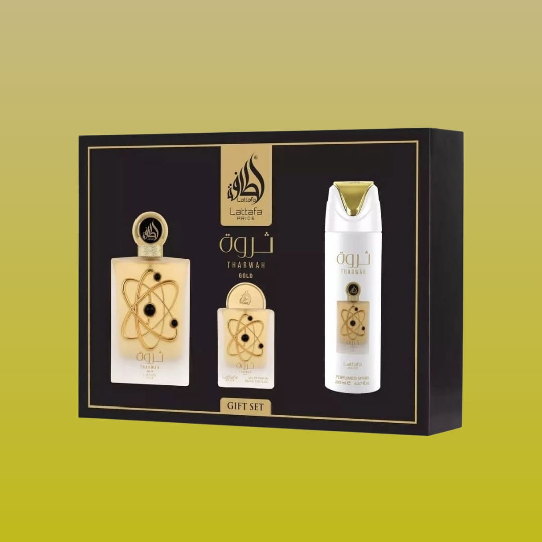 Lattafa Pride Giftset Tharwah Gold Eau de Parfum 3 Pc